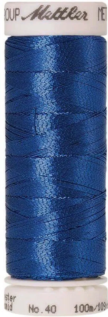 Amann Metallic Garen Blauw 100m