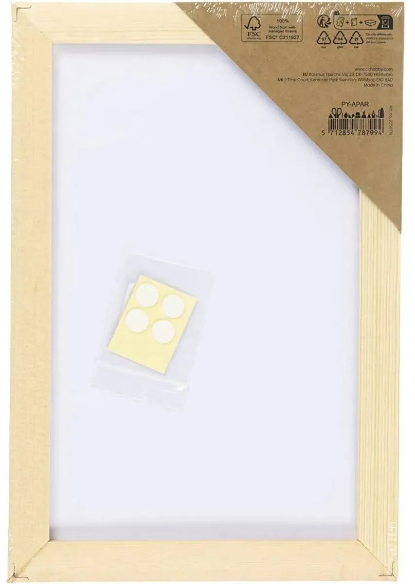 Creativ Company Canvas Paneel 15,8x23,8cm 280gr - Multicolor