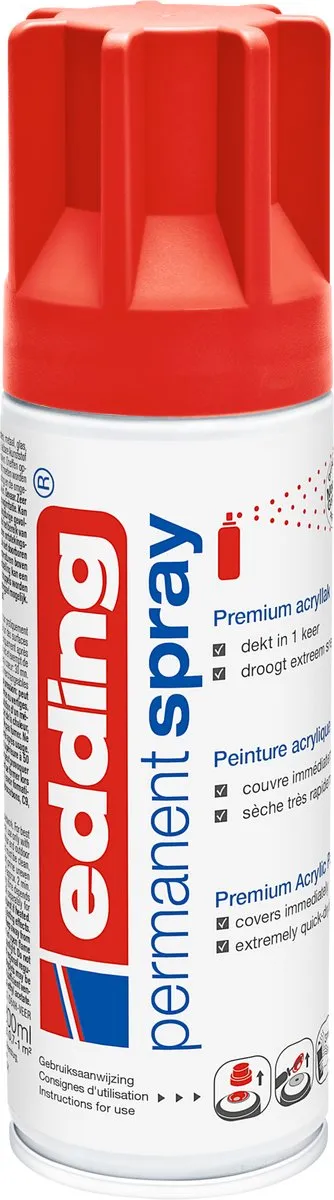 edding 5200 Spuitverf Verkeersrood Mat 200ml