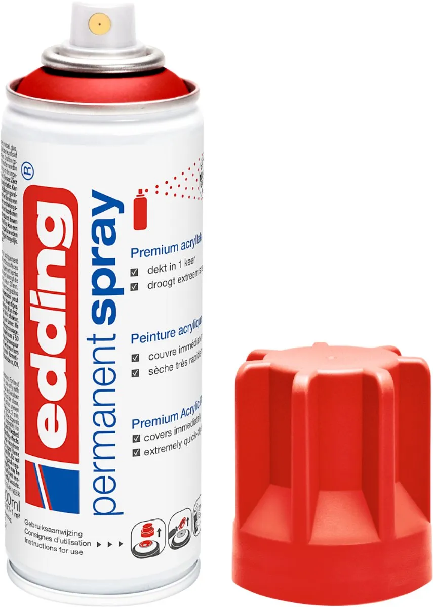 edding 5200 Spuitverf Verkeersrood Mat 200ml