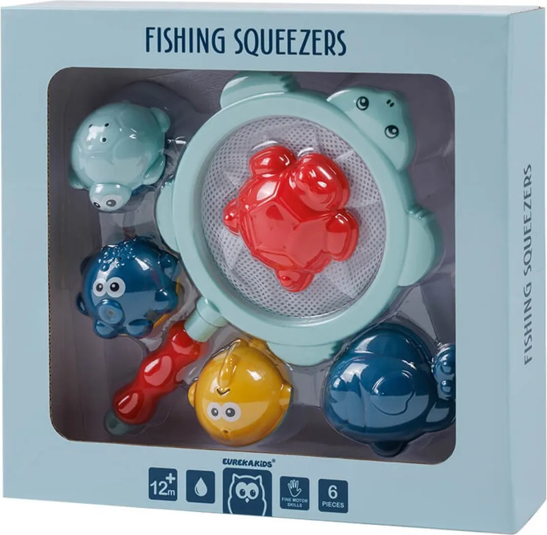 Eurekakids Visspel Bad - 5 Zeedieren Blauw