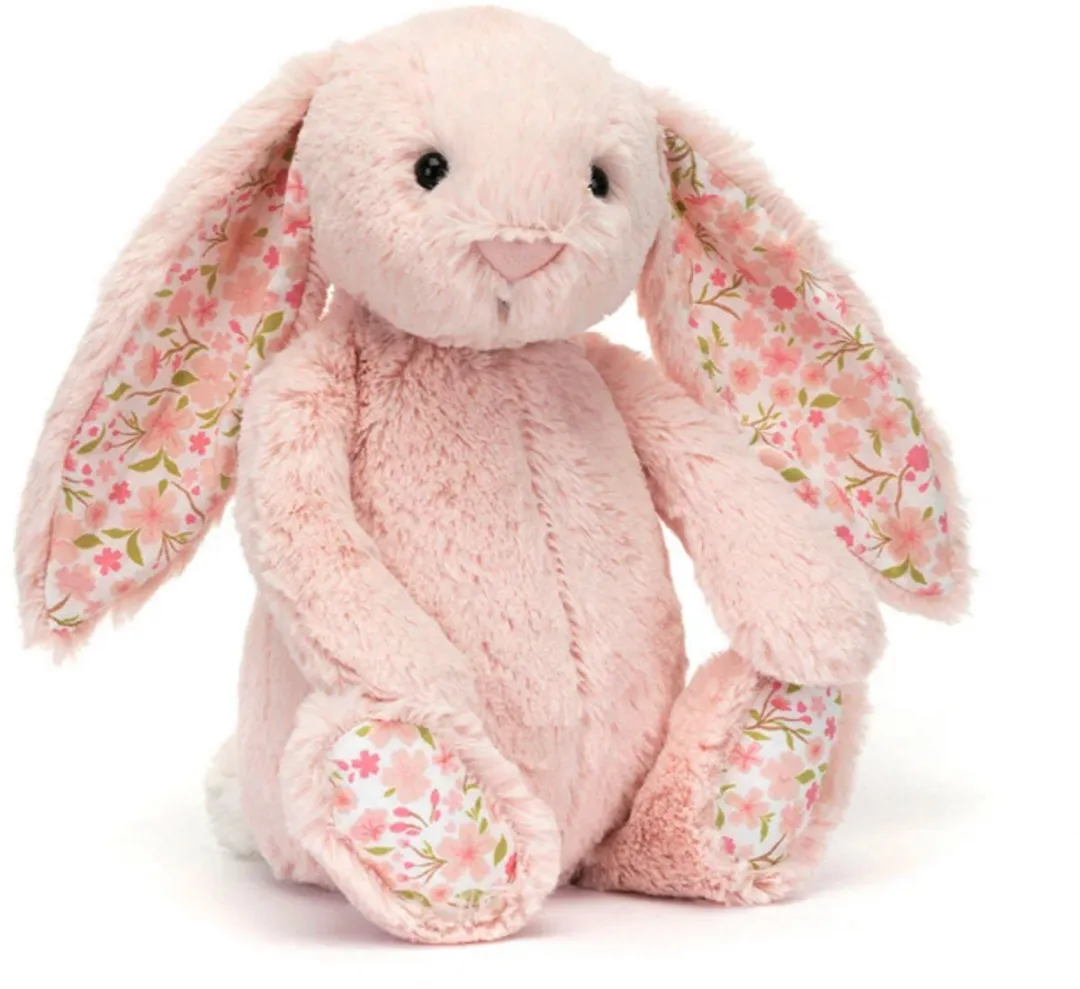 Jellycat Knuffels - Bashful Blossom Bunny Cherry - Konijn - Roze - Knuffel - 31 cm - Voor alle leeftijden