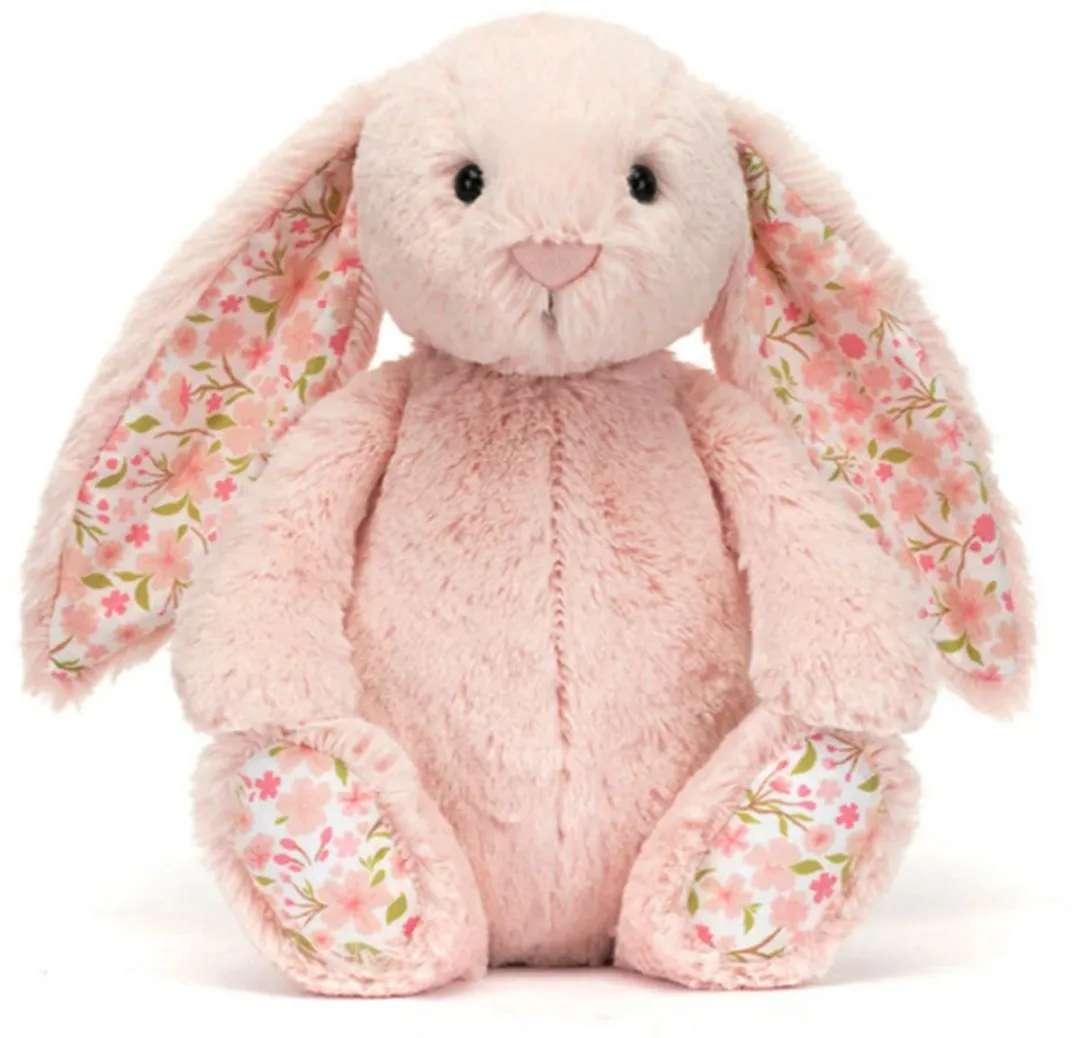 Jellycat Knuffels - Bashful Blossom Bunny Cherry - Konijn - Roze - Knuffel - 31 cm - Voor alle leeftijden