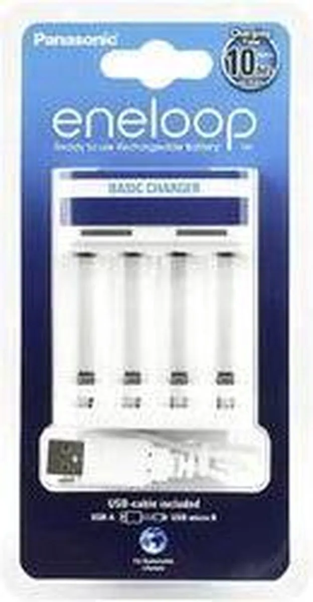 Panasonic BQ-CC61USB USB-Oplader - 4x AA/AAA - Wit