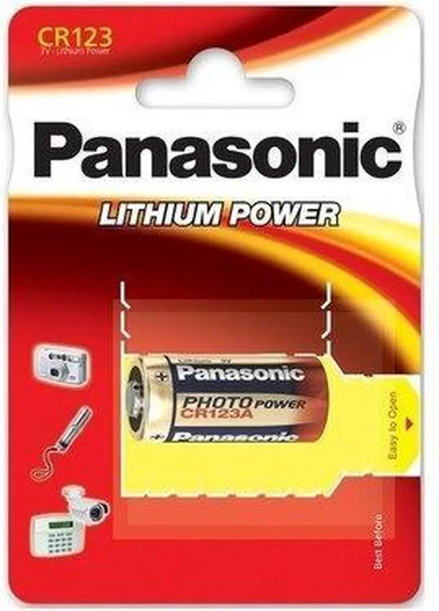Panasonic CR123A Lithium Fotobatterij