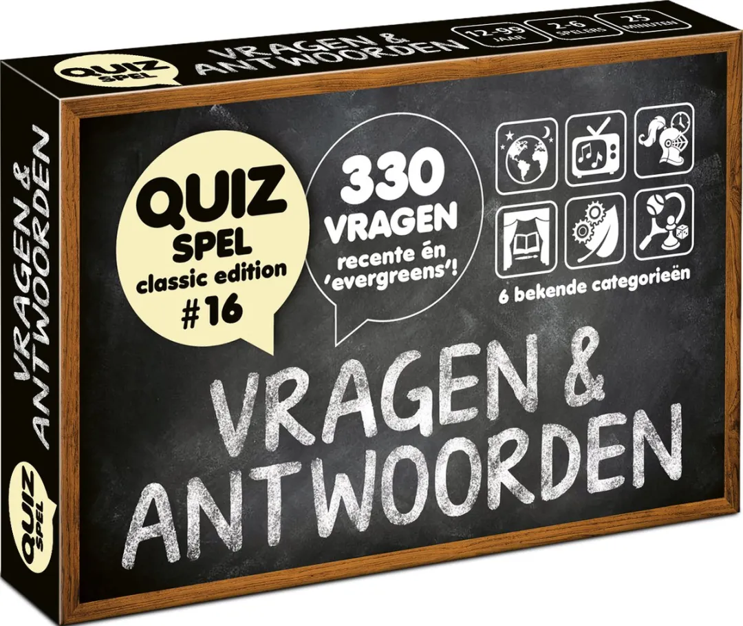 Vragen & Antwoorden #16 - Kaartspel - Pocketformaat Trivia Quiz en Aanvulset / Uitbreiding - 330 NIEUWE NEDERLANDSE VRAGEN!