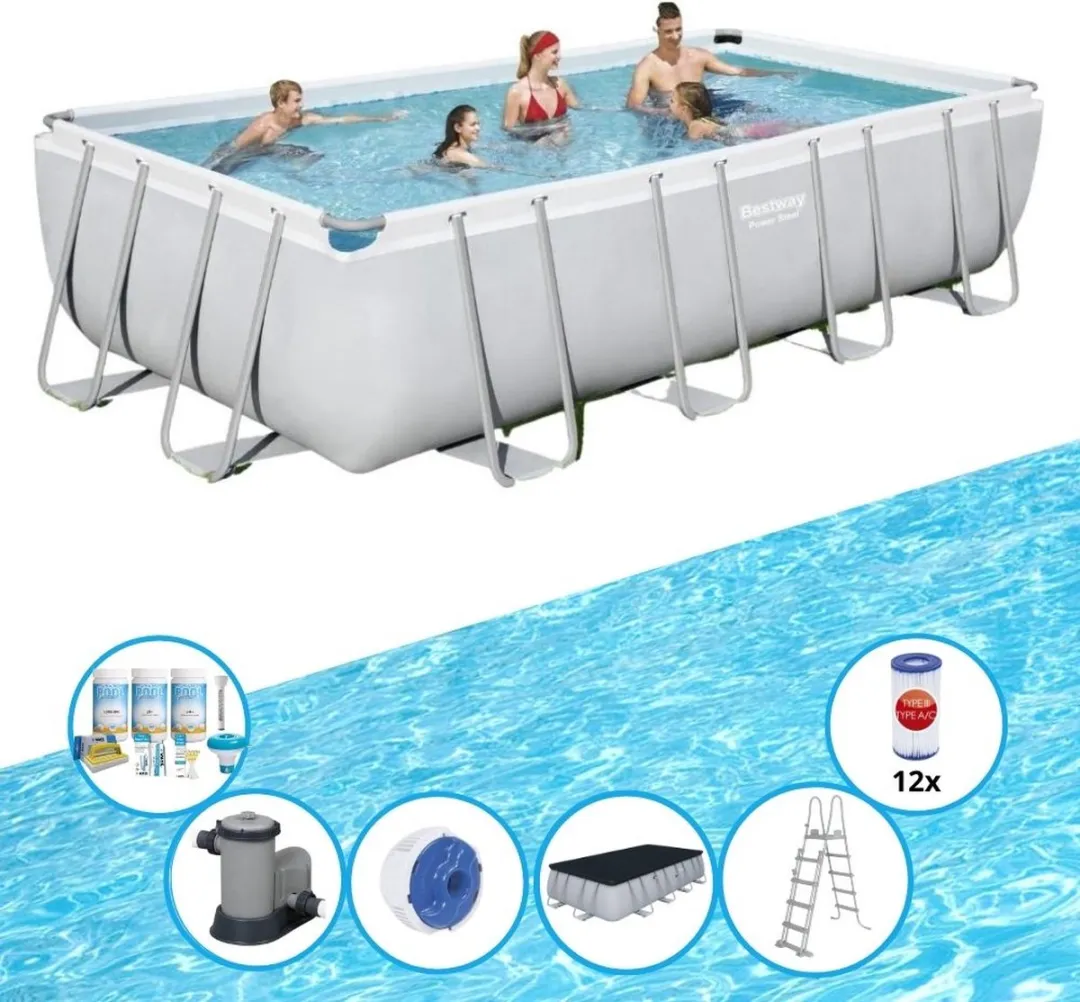 Bestway - Zwembad - Power Steel - Zwembad - Bundel - 549x274x122 cm