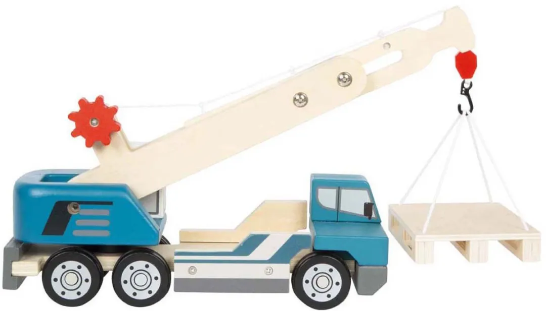 Small Foot Houten Kraanwagen 12639 - Blauw - afbeelding 6 van 6