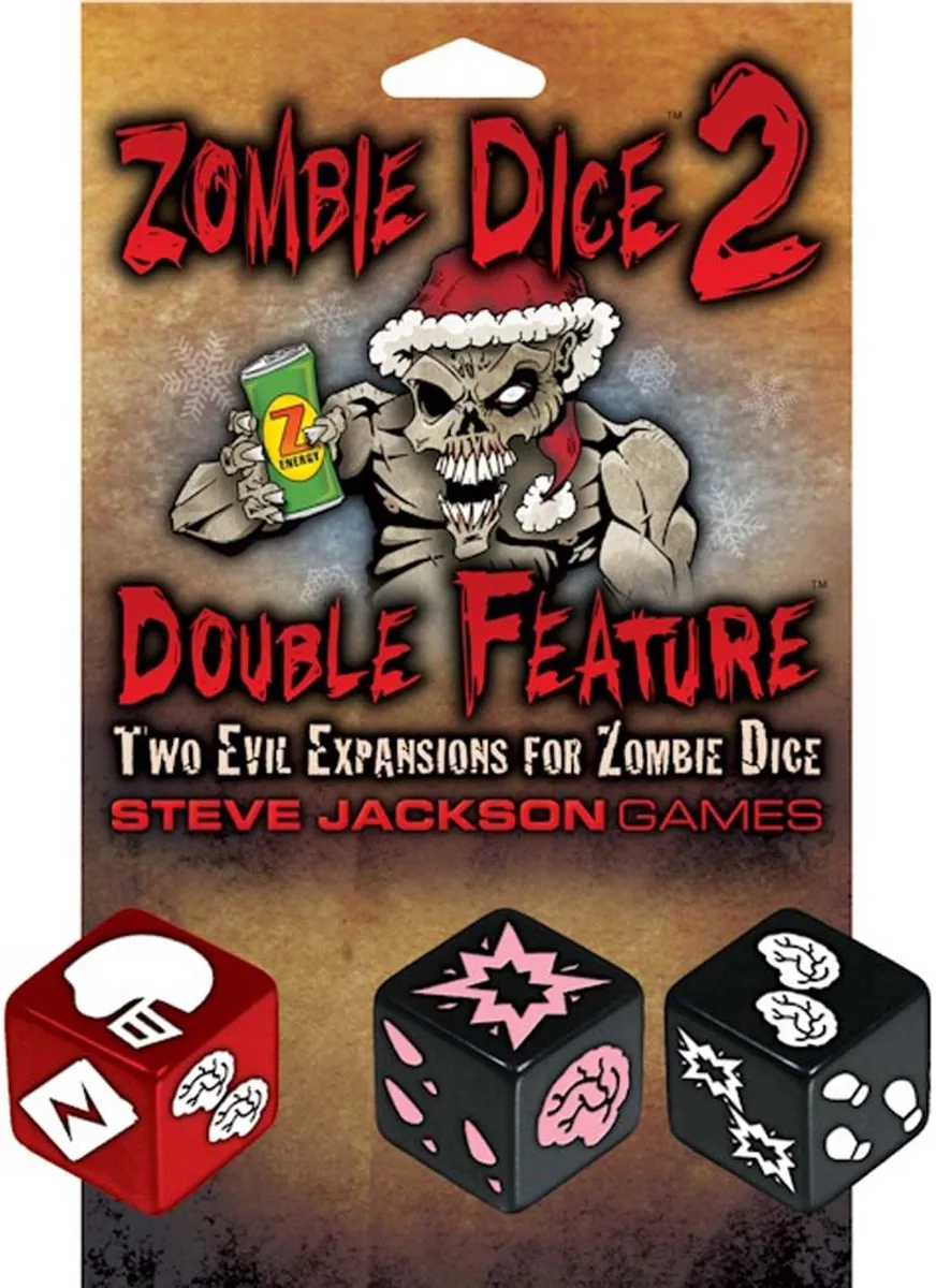 Steve Jackson Games Zombie Dice 2 Double Feature - 3 D6 - Multicolor