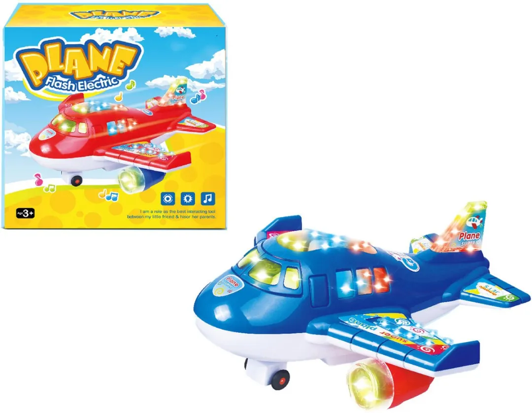 Speelgoed vliegtuig - Super Aircraft Gear - met licht en geluid (incl. batterijen) 20CM