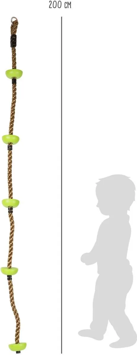 Small Foot Touwladder 5 treden - 200cm Groen