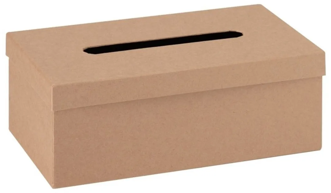 Glorex Hobby Kartonnen Tissuebox - 100 Stuks - 25x14x9cm - Bruin