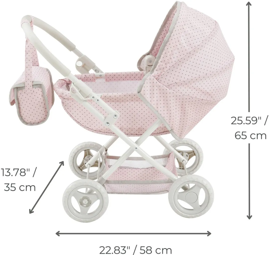 Teamson Kids Babypop Kinderwagen OL-00025 - Roze