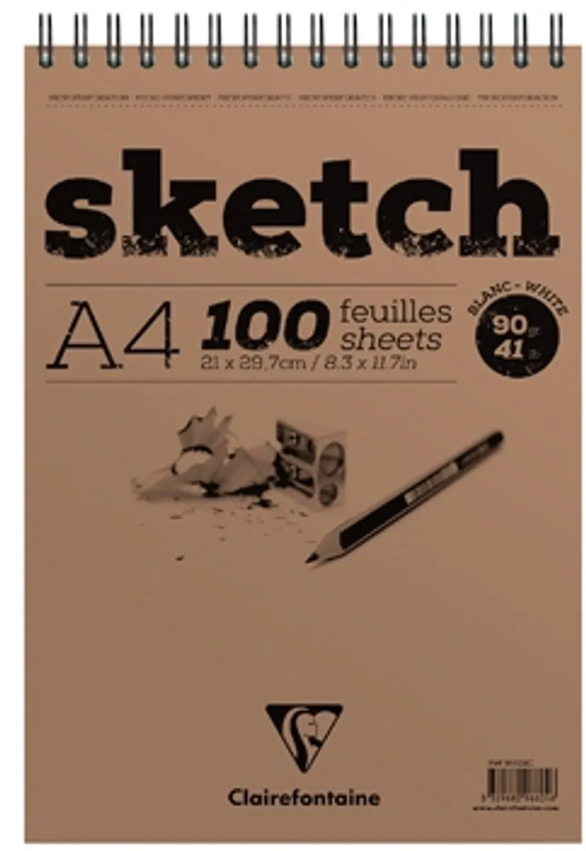 Clairefontaine schetsblok 90 g/m² wit A4 100 blad
