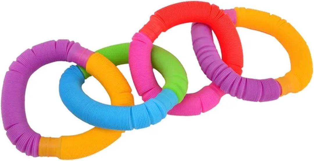 Johntoy Fidget Tubes - 8 Stuks Multikleur - afbeelding 4 van 5