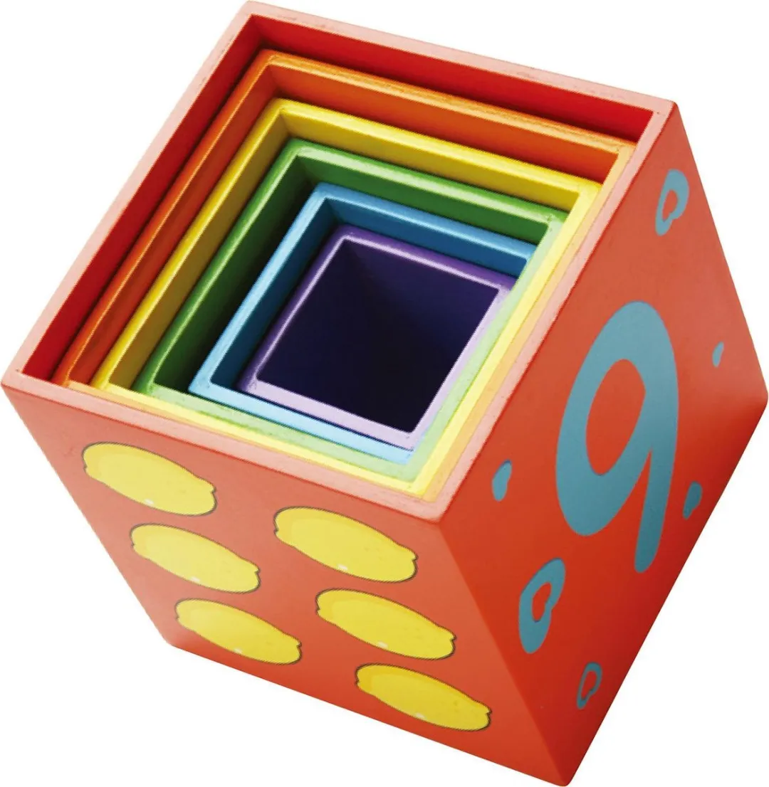Viga Toys Stapeltoren 6 Blokken - 59461 - Meerdere kleuren