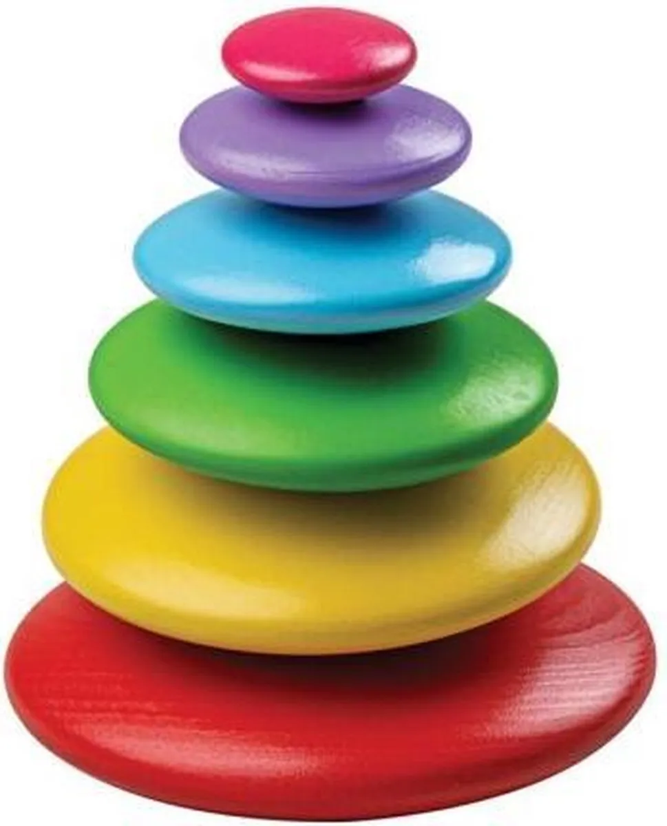 BIGJIGS Regenboog Stapelstenen