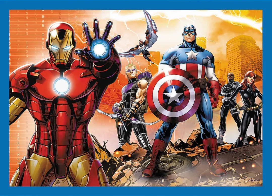 Trefl Avengers 4-in-1 Puzzel - 41 Stukjes - Multicolor