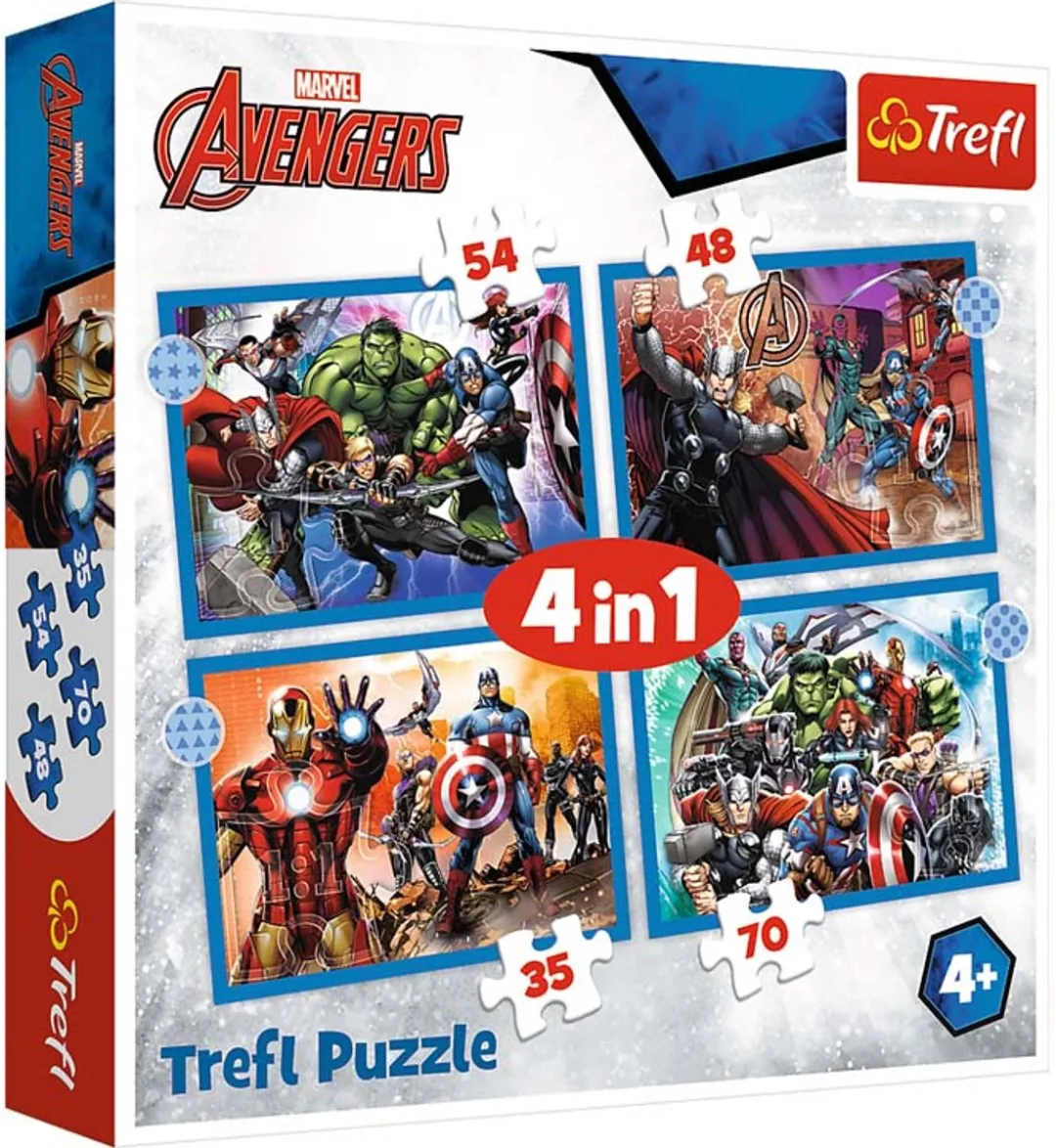 Trefl Avengers 4-in-1 Puzzel