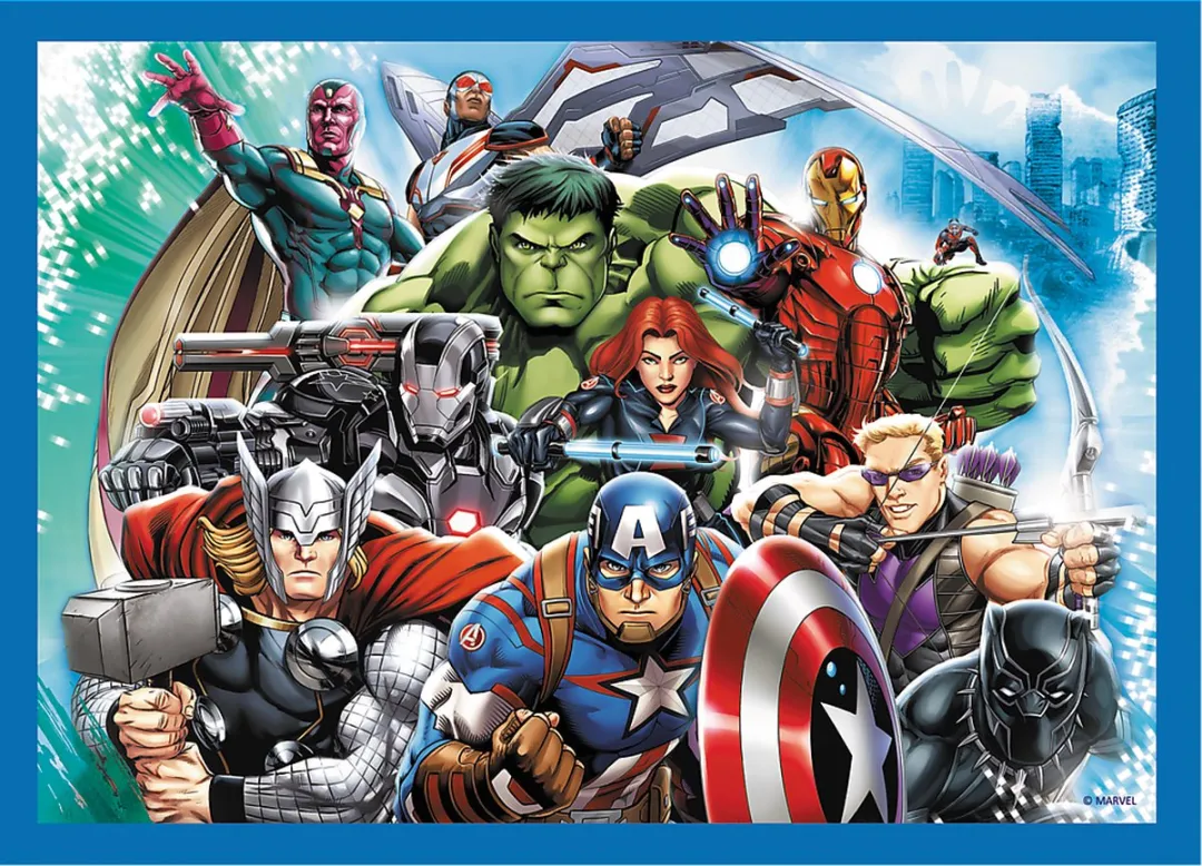 Trefl Avengers 4-in-1 Puzzel - 41 Stukjes - Multicolor