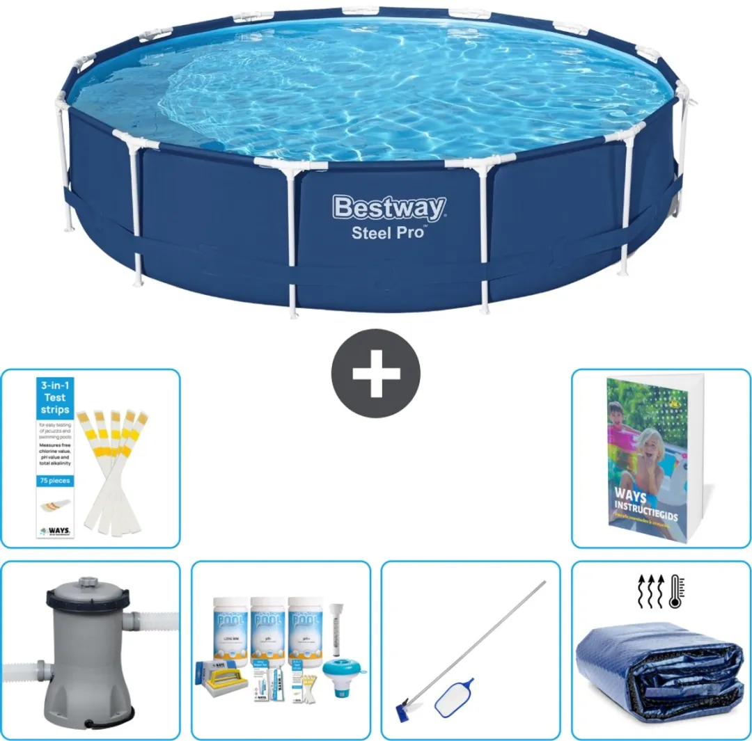 Bestway Steel Pro Zwembad 396x84cm Blauw