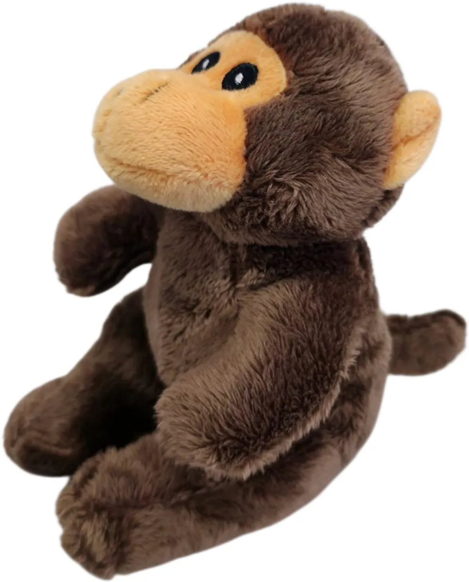 Unitoys - Mini Animals – zittende Aap - Bruin - 12cm