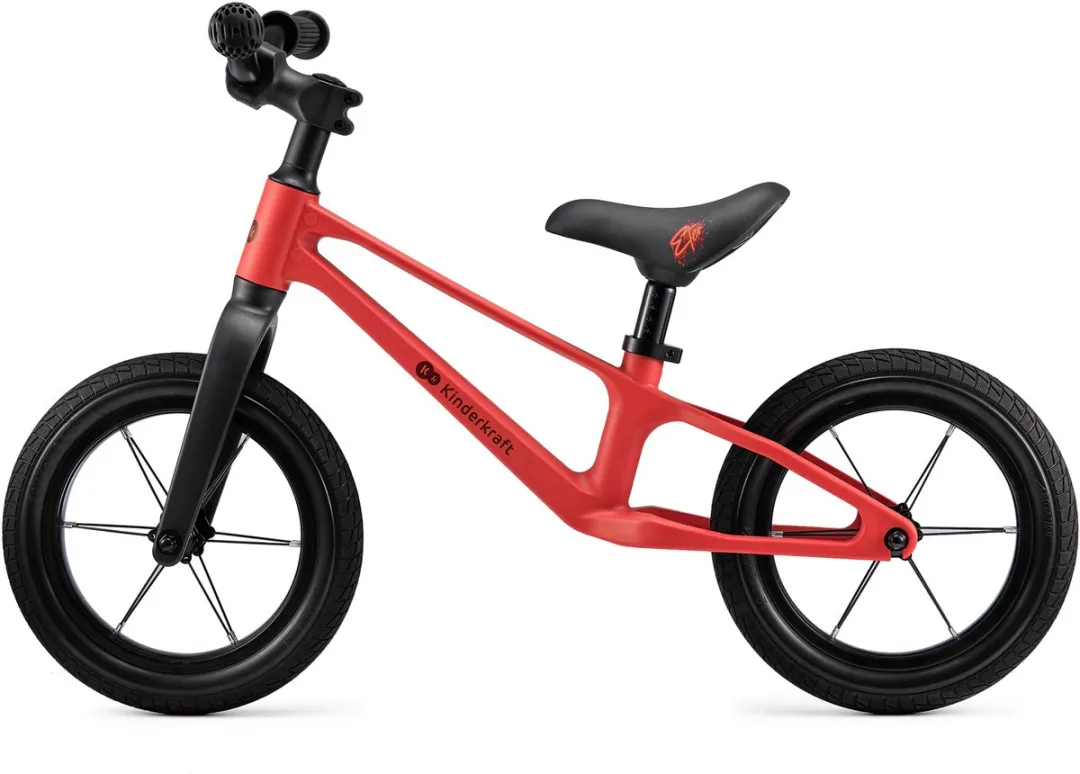 KinderKraft ETER Loopfiets 12" - Rood - afbeelding 6 van 6