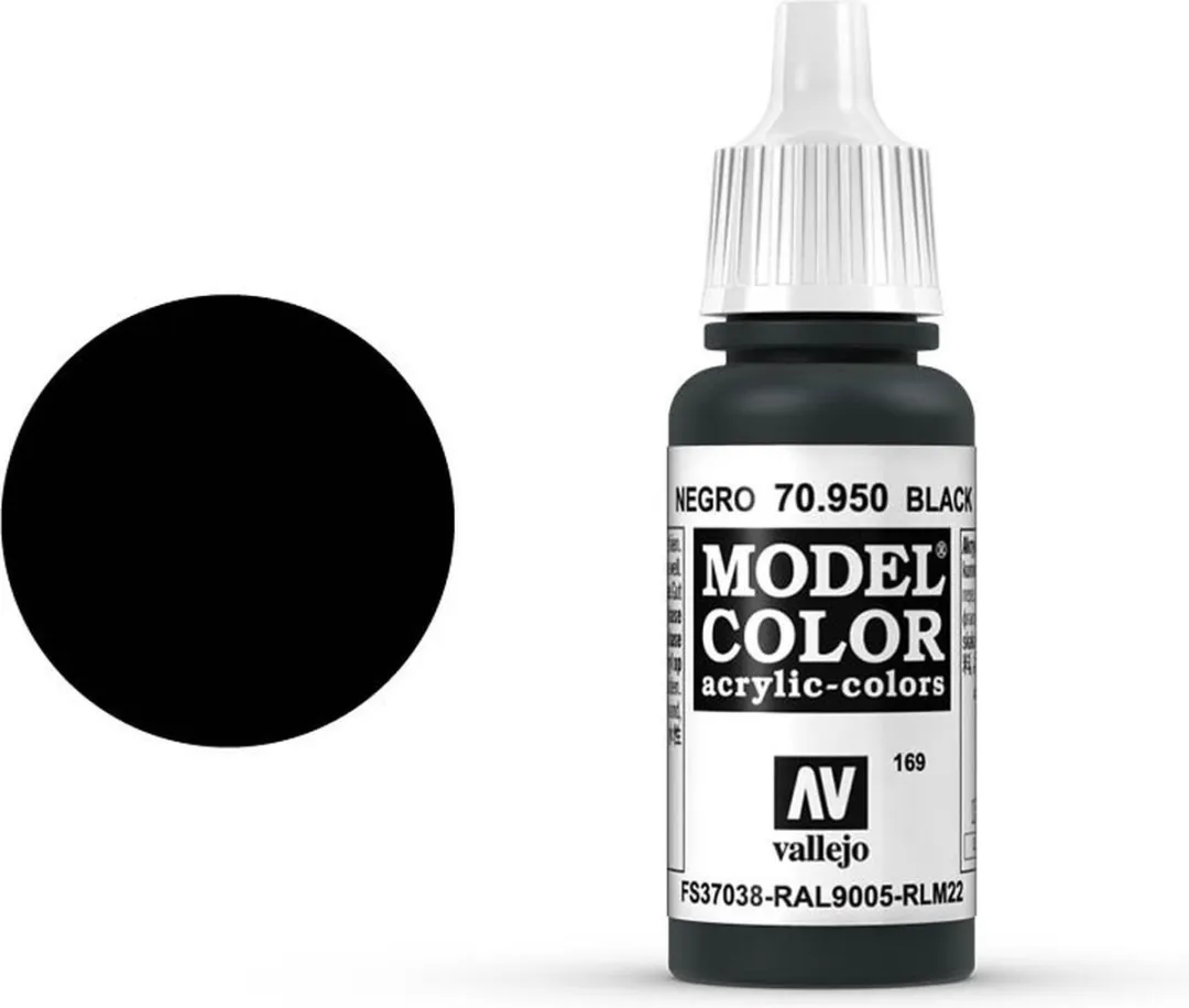 Vallejo Model Color Acrylverf Black 17ml