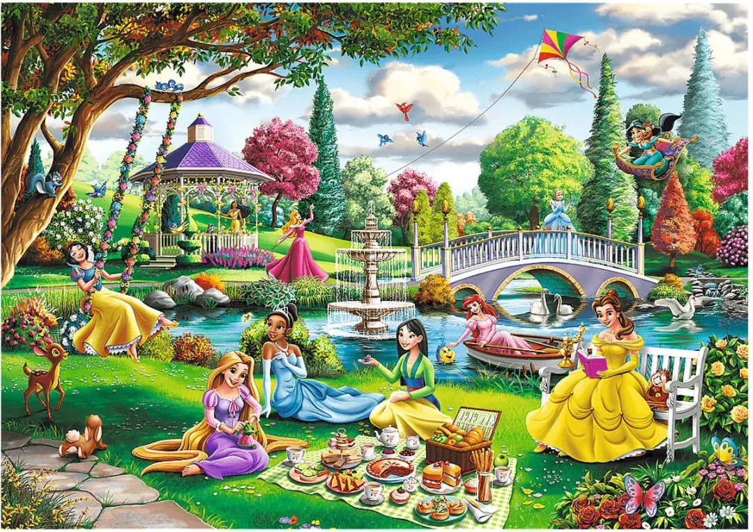 Trefl Disney Princess Picknick Puzzel 1000 Stuks - Multicolor