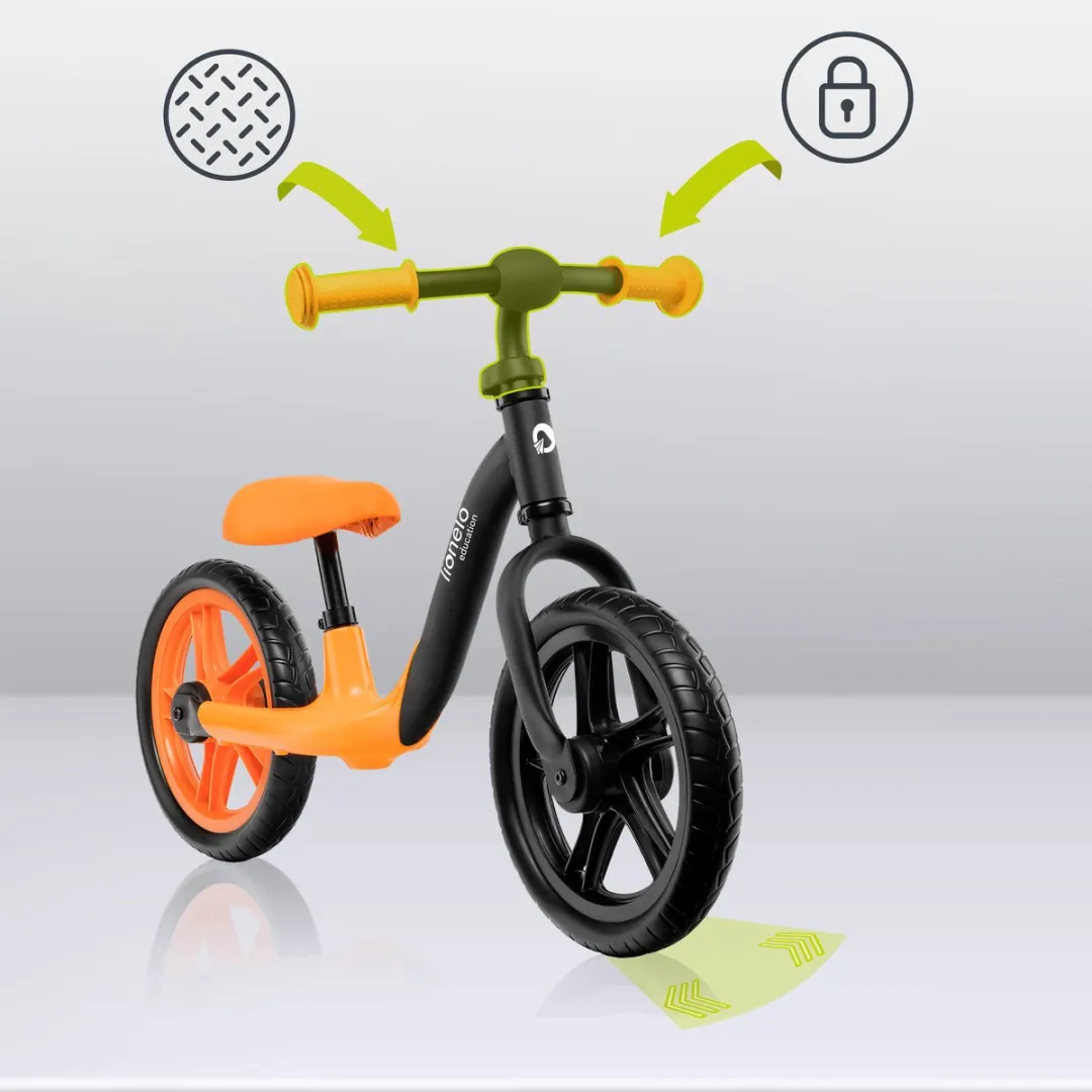 Lionelo Alex Loopfiets 12" - Oranje - Tot 30kg