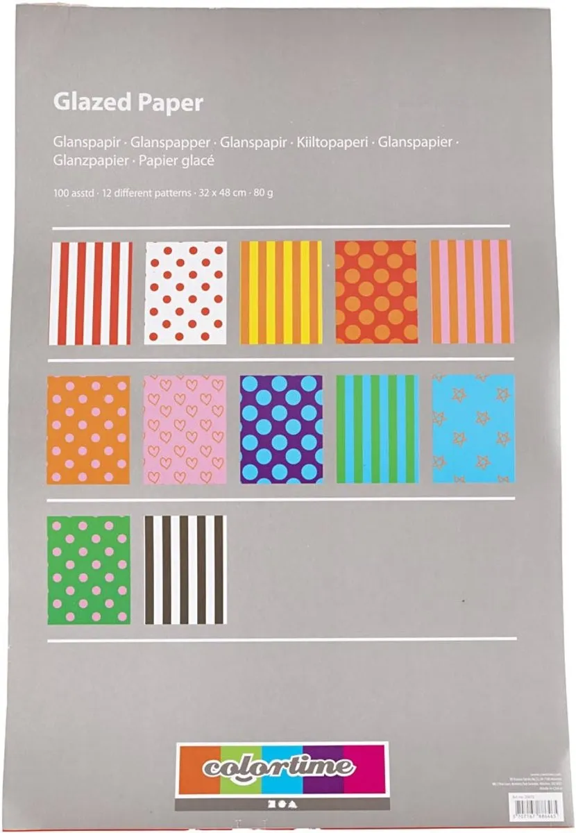Creativ Company Glanspapier Print 32x48cm - 100 Vel Multicolor