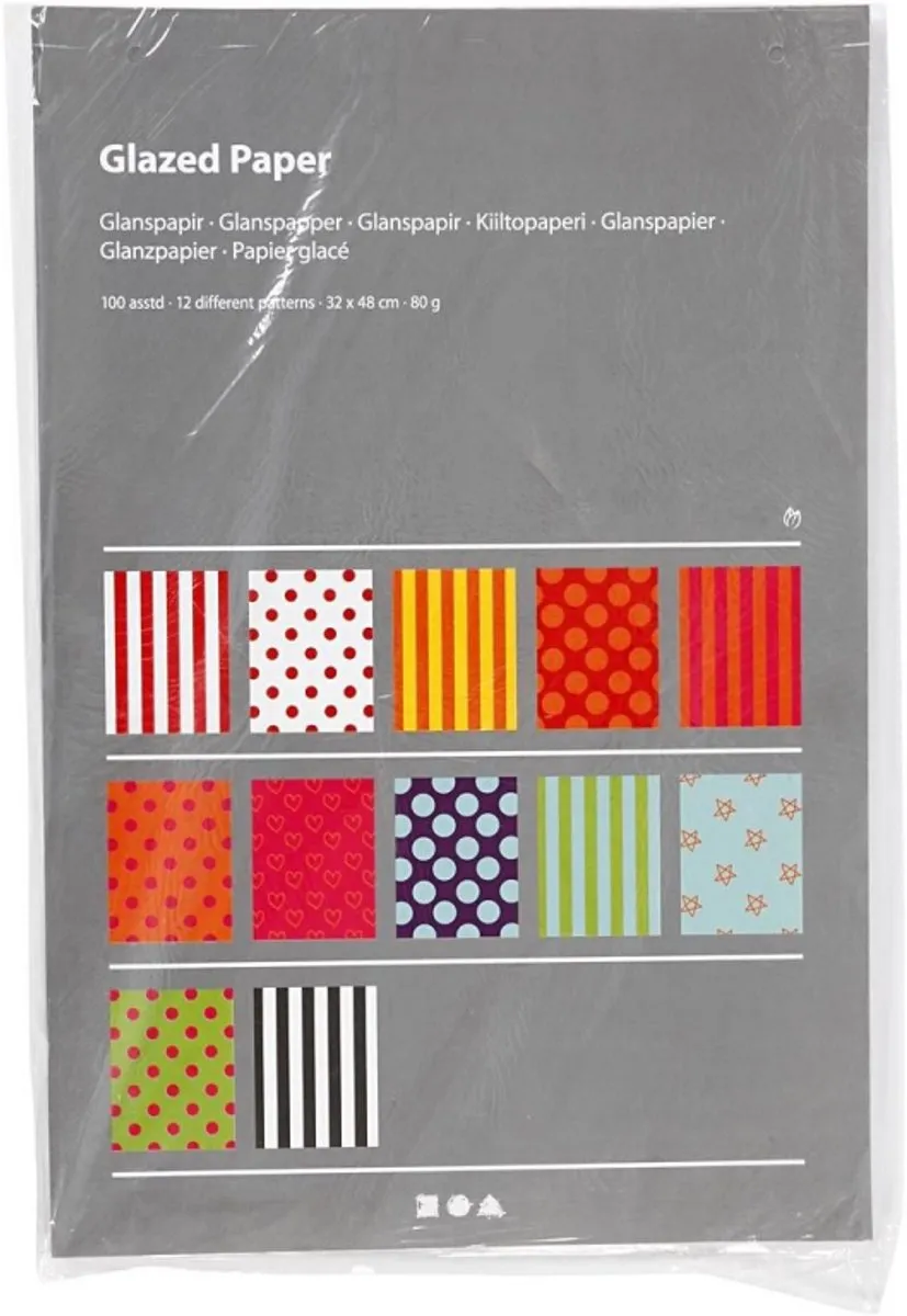 Creativ Company Glanspapier Print 32x48cm - 100 Vel Multicolor