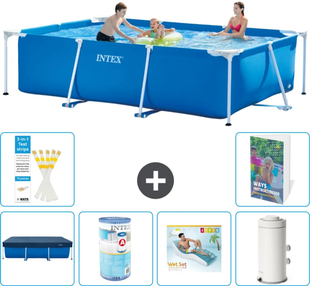 Intex Rechthoekig Frame Zwembad 300x200x75cm