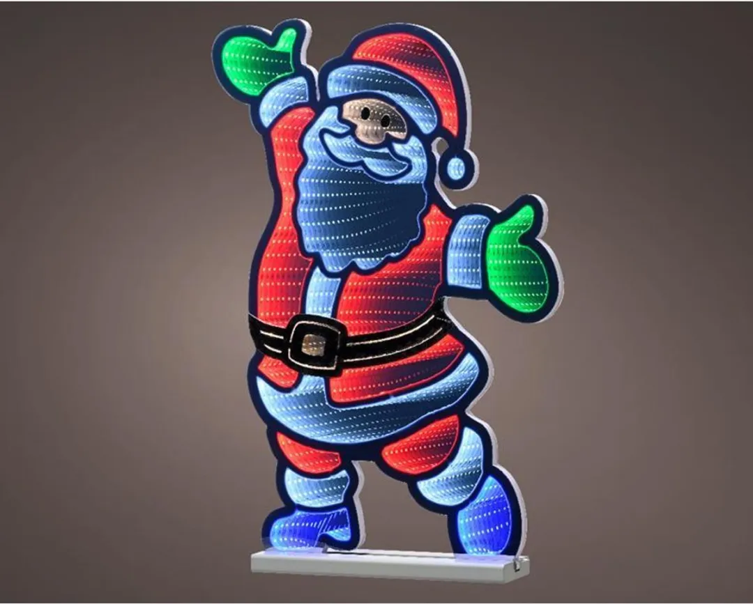 Lumineo Infinity Lights Kerstman 60cm - Kleurrijk