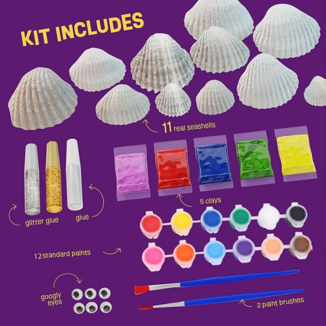 Shell Schelpen Schilderset & Knutselset - 11 Stuks
