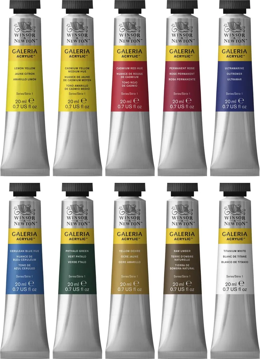 Winsor & Newton Galeria Acryl 10x20ml - Kleurmix