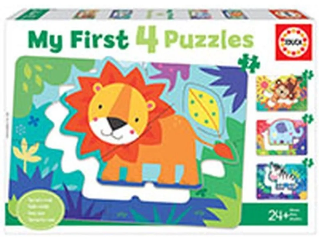 Educa - Mijn eerste puzzel - jungle vrienden - 4 puzzels van 3-4-5 puzzels