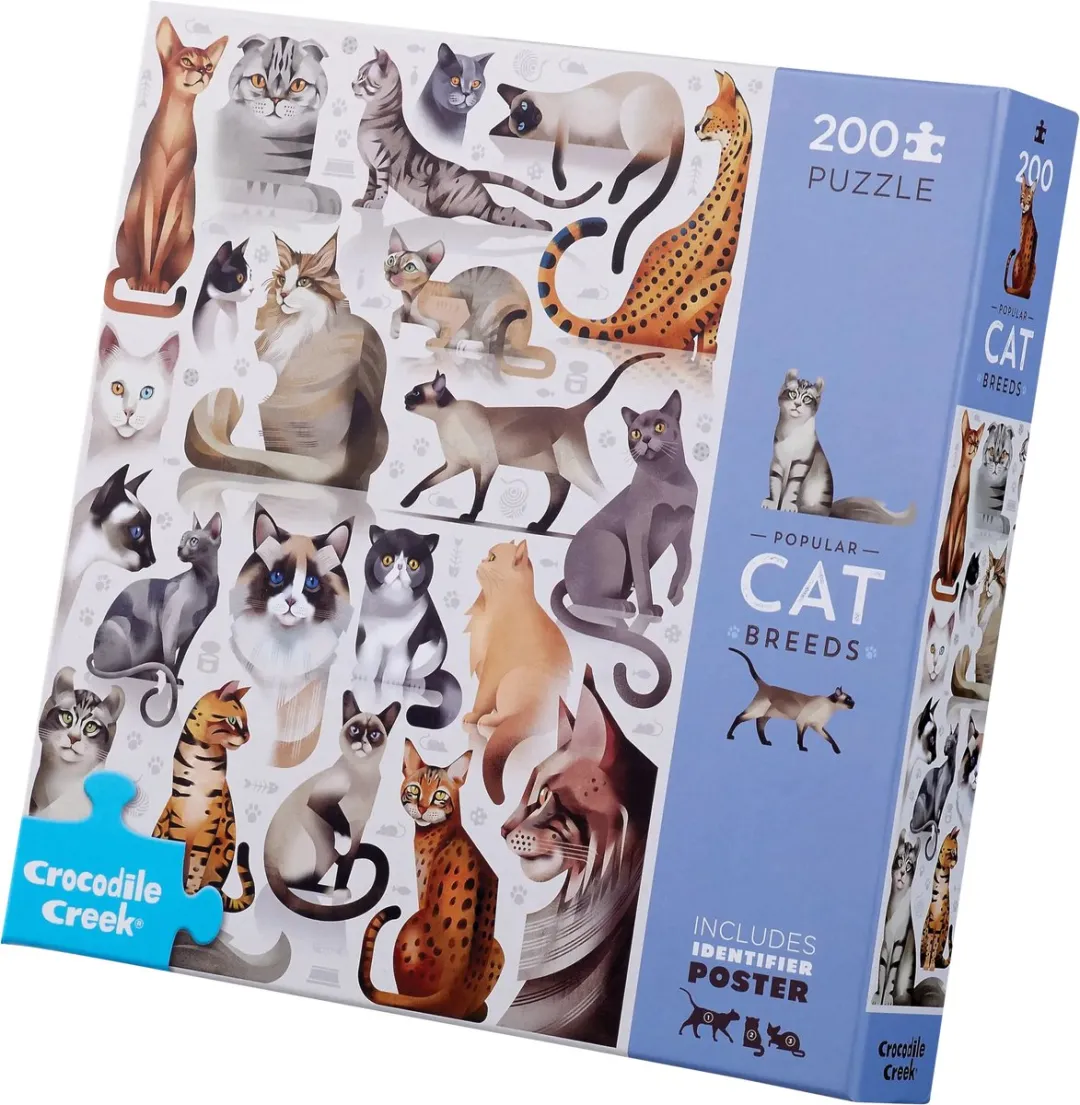 Crocodile Creek CC27002 Puzzel Katten - 200 Stuks - Multicolor