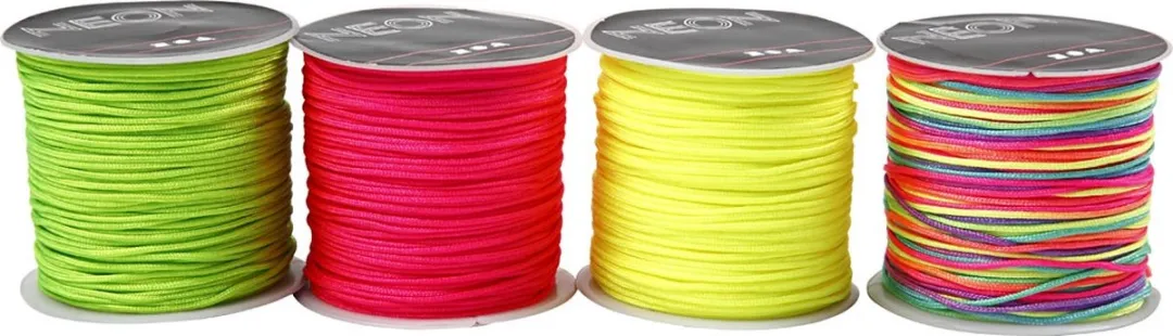 Creativ Company Neon Macramékoord Multicolor - 224m (8x28m)