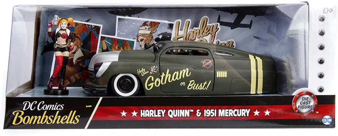 Jada Toys 1951 Mercury Harley Quinn DC Comics Bombshells 1:24 - Diverse kleuren