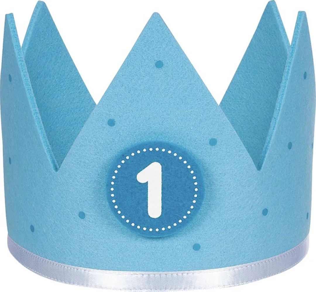 Goki Verjaardagskroon Blauw - 1-6 Verwisselbare Cijfers
