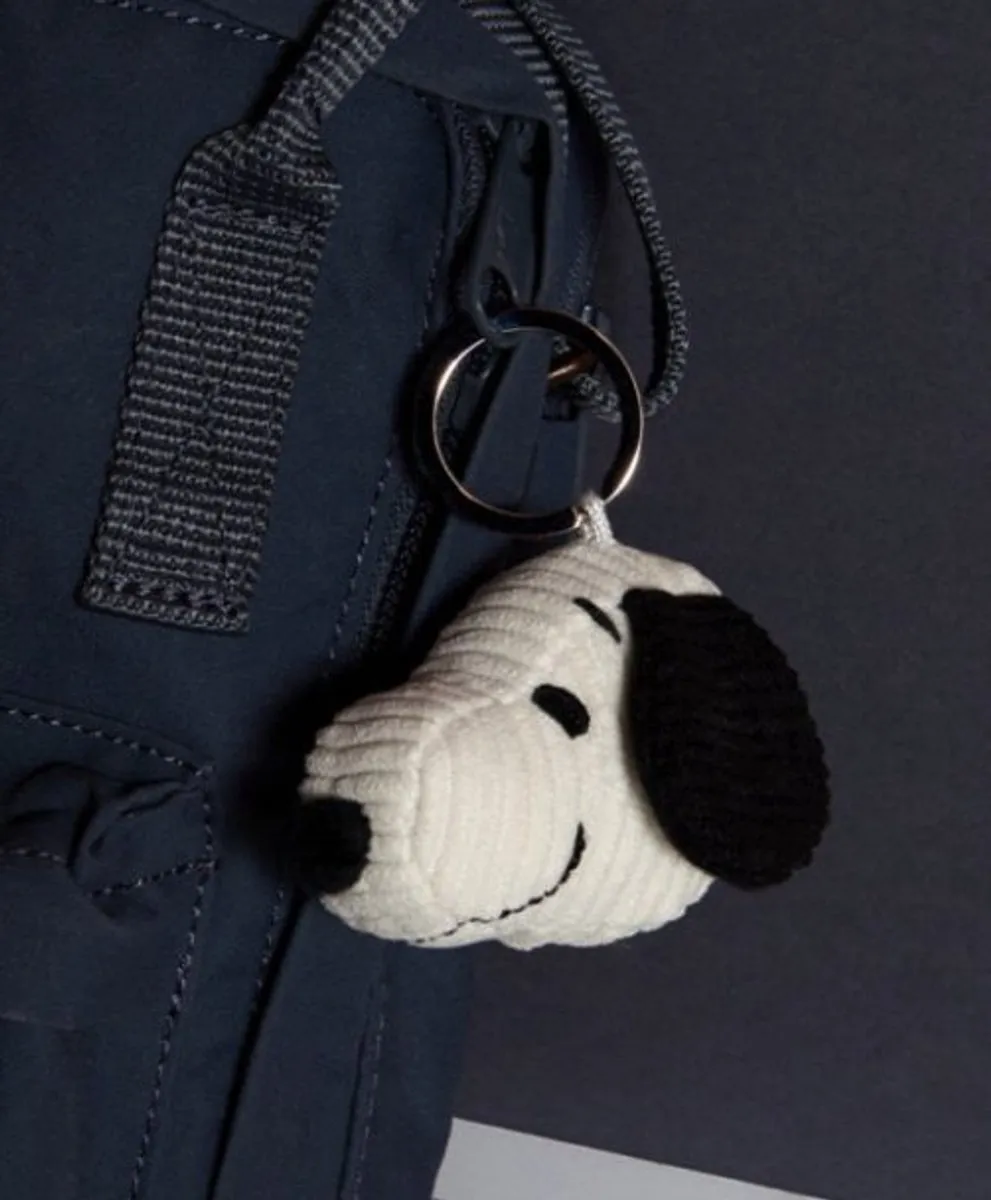 Bon Ton Toys Peanuts Snoopy Sleutelhanger - Corduroy - 4,5 cm - Zwart/Crème