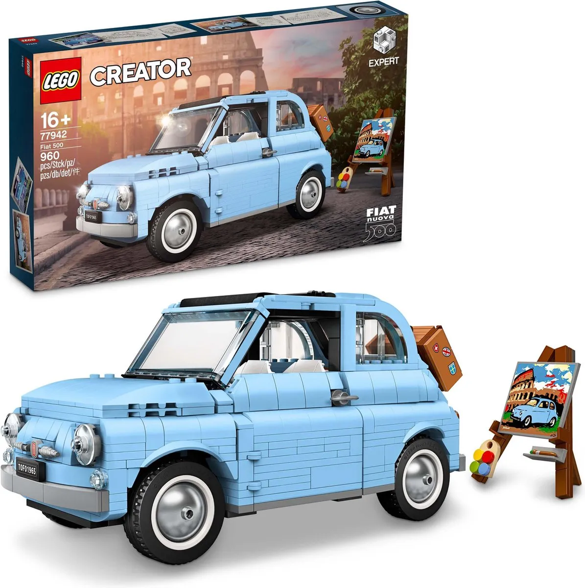 LEGO Creator Expert Fiat 500 77942 - 960 Stukken - Lichtblauw