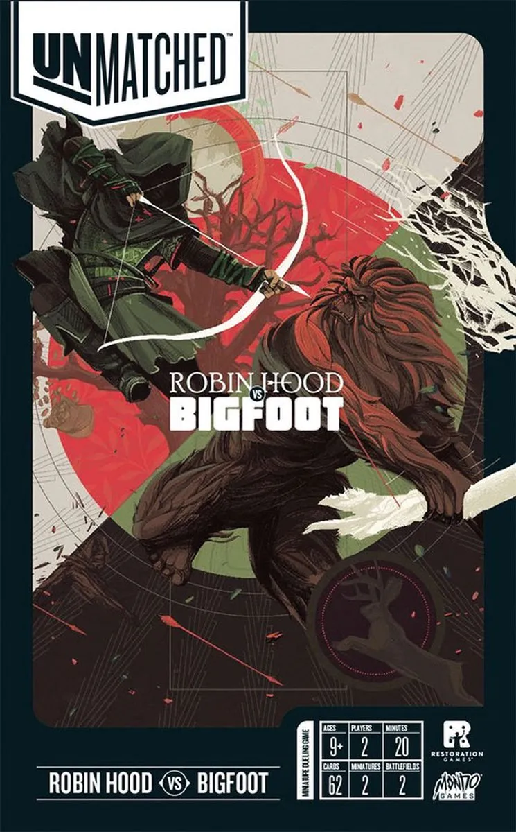 Restoration Games Unmatched Robin Hood vs Bigfoot