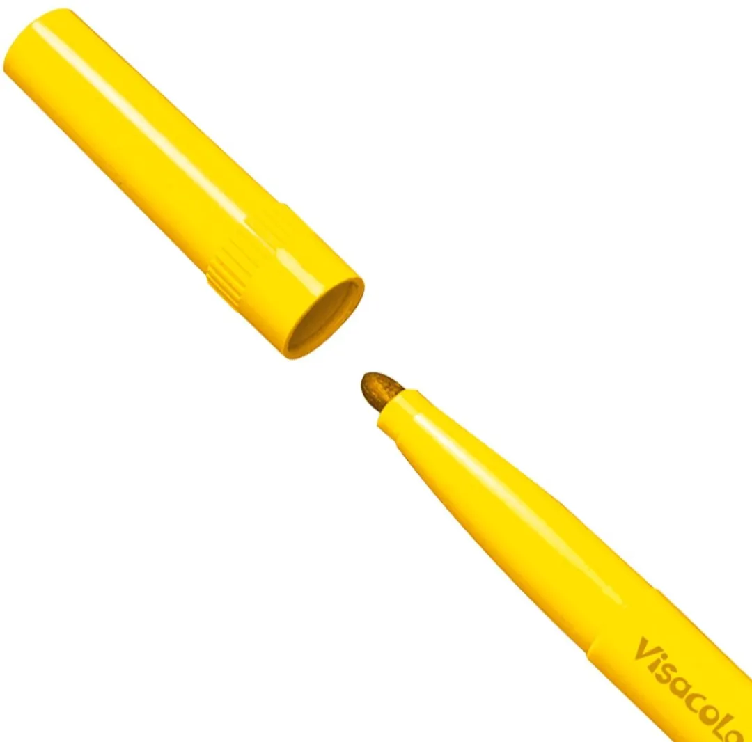Creativ Company Bic Visacolor XL 3mm Geel - 12 Stuks