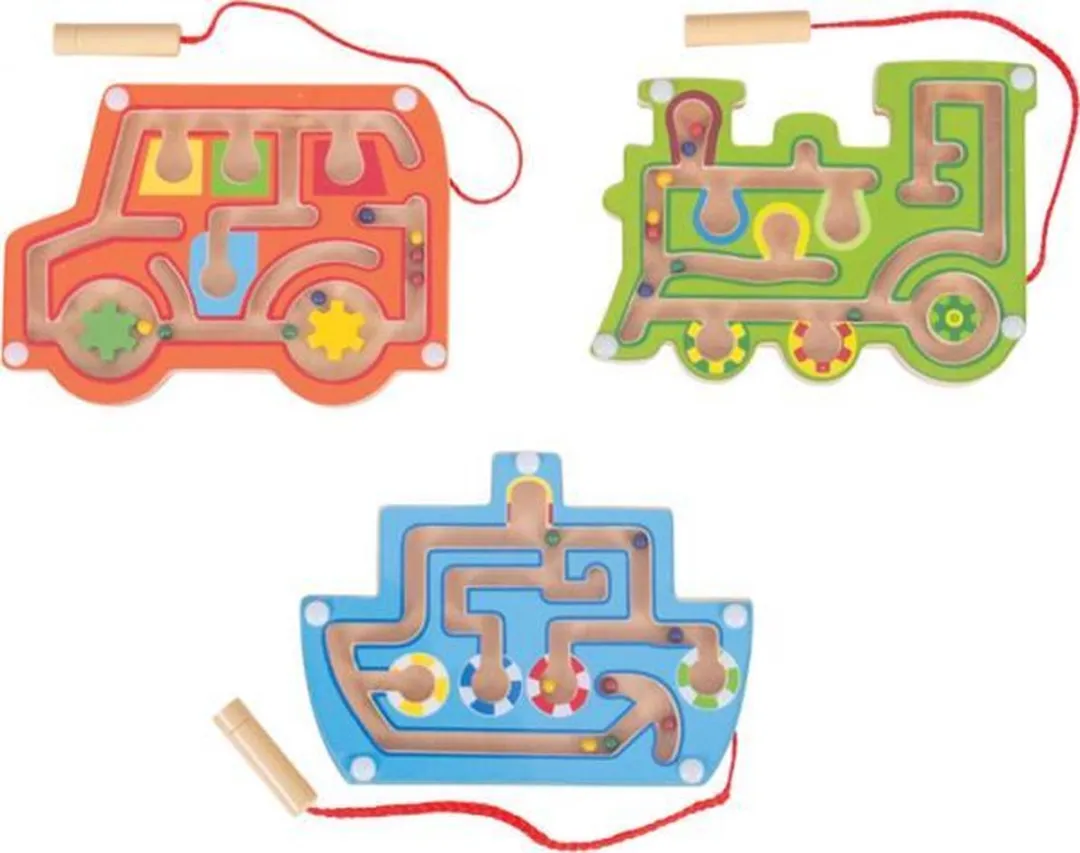 BIGJIGS Houten Magnetisch Labyrint BJ911 - Multicolor
