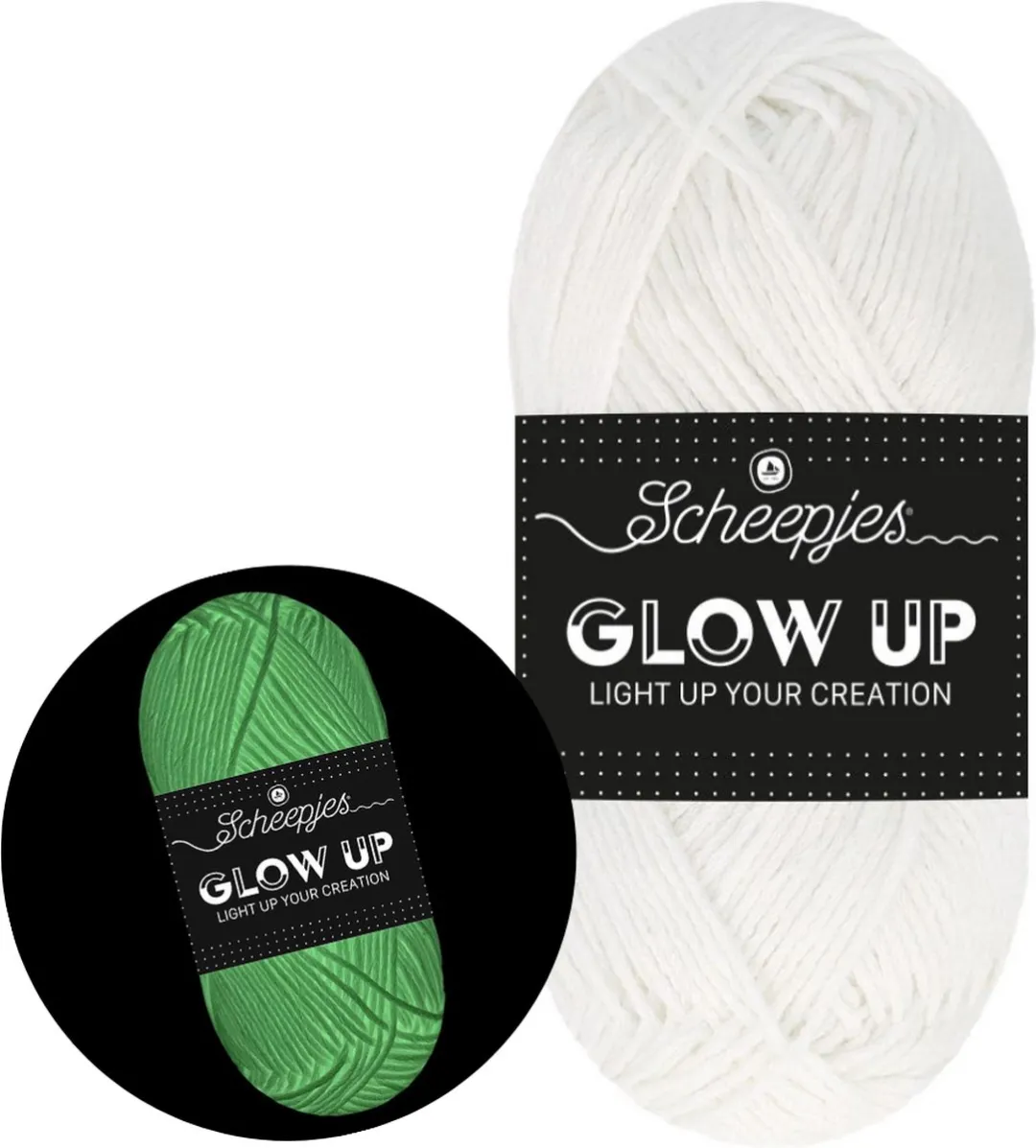 Scheepjes Glow Up 1001 Luminescent Wol - Wit