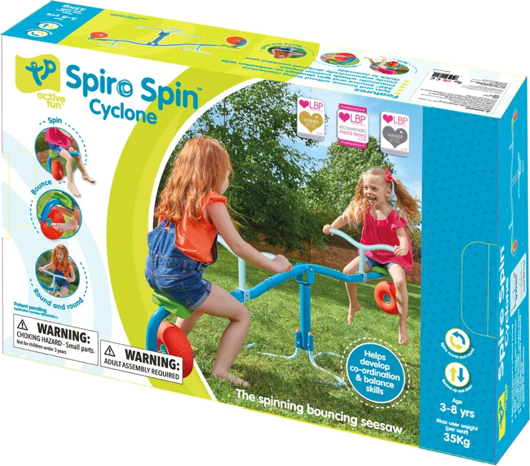 Tp Toys Spiro Cyclone 360° Draaibare Wipwap Voor Buiten Blauw/oranje