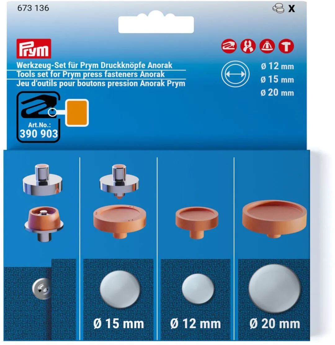 Prym Drukknopen Anorak Set 12+15+20mm