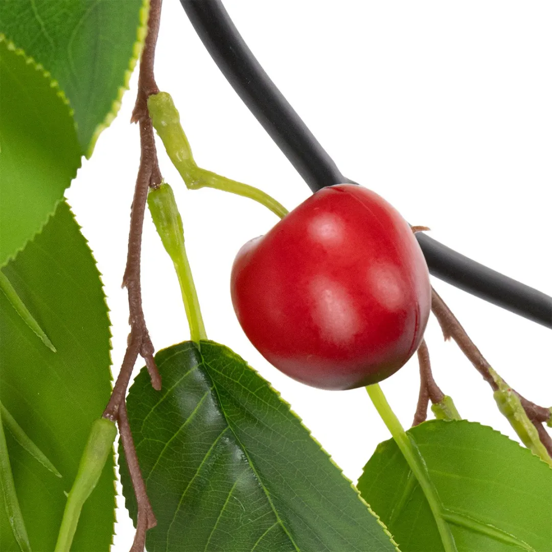 Kunstmatige slinger met kersen. Perfect voor een natuurlijke kamerdeco